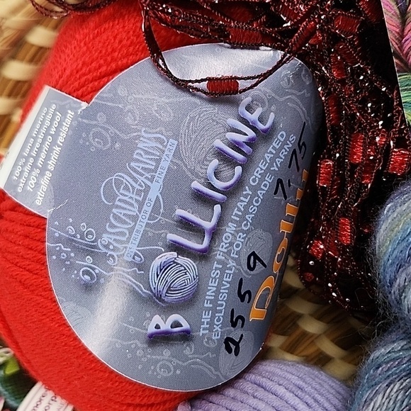 Designer Knitting Yarn Lot 15 Pieces Merino Cashmere Cotton Italy Germany Norway - Picture 8 of 11